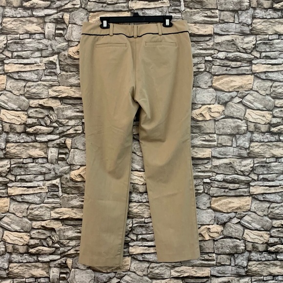 #19 7th Avenue NY&Co Khaki Tan Black Dressy Casual Slacks Pants Women’s Size 12 - Picture 2 of 4